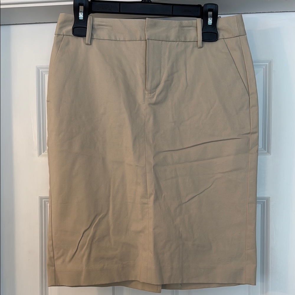 Eddie Bauer Tan Pencil Skirt Knee-Length Work